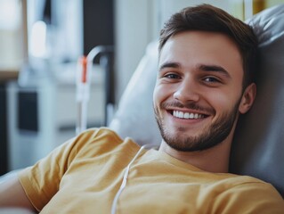 Happy Man in Medical Environment