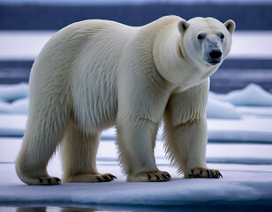 white polar bear, polar bear on ice, polar bear in the zoo