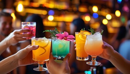 Cheers to Summer: Colorful Cocktails and Celebratory Spirits at the Bar