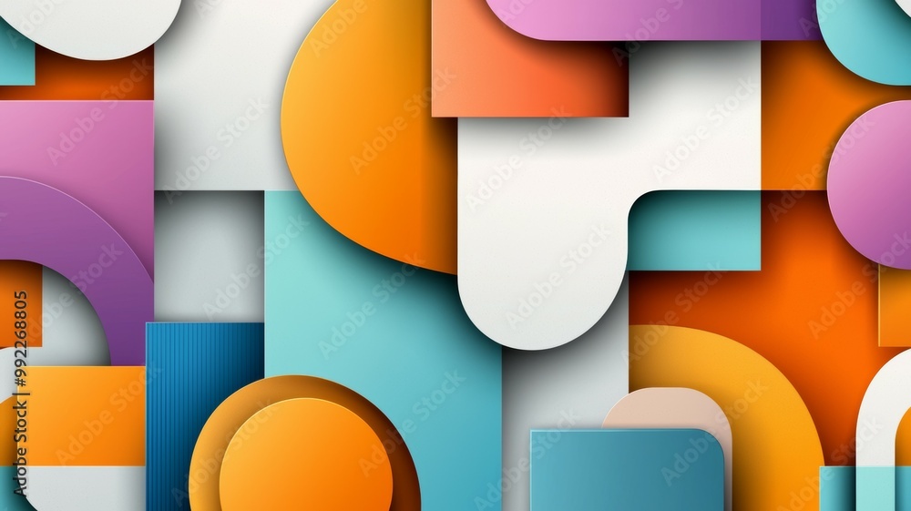 Poster a colorful abstract background with many different shapes and colors