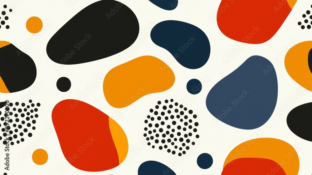 Poster a colorful abstract pattern of various shapes and sizes