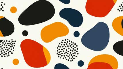 Fototapeta premium A colorful abstract pattern of various shapes and sizes