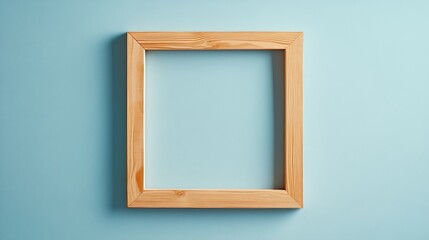 Minimalist Lifestyle Wooden Frame Mockup on White Background - Perfect for Design Projects