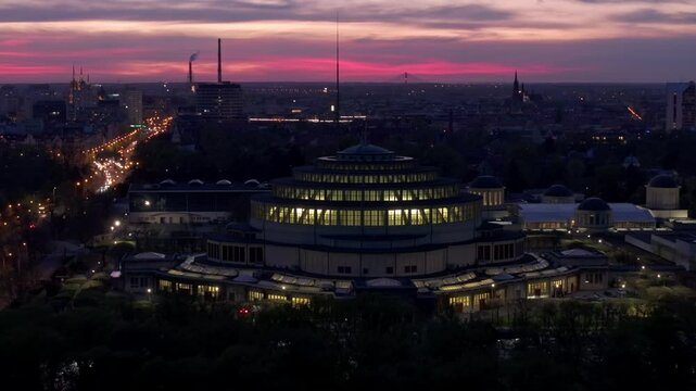 Krajobraz z drona element&oacute;w miasta Wrocławia