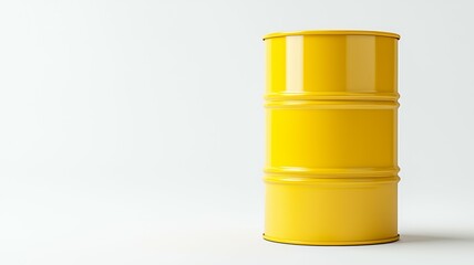 Obraz premium A yellow barrel is sitting on a white background
