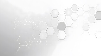 Obraz premium Vector banner design, white background with hexagon pattern.