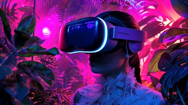 An adventure cruise where travelers experience virtual reality tours of alien worlds and neon forests.