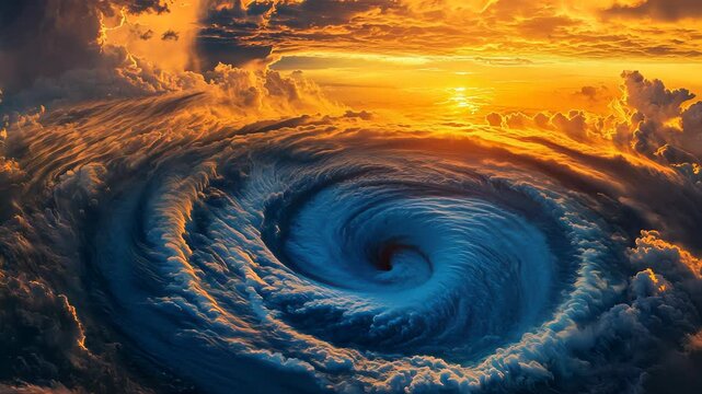 a huge tornado in the atmosphere