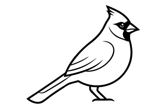 recommend clip art: vector cardinal silhouette animal black bird icon illustration