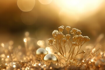 golden christmas lights