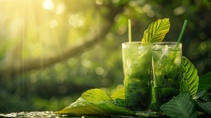 Revitalize Your Day. Kratom Energy Drink High Detail Concept