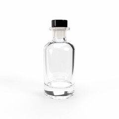 bottle of perfume isolated. 3D Rendering