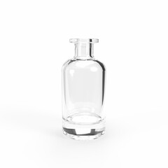 empty bottle isolated on white. 3D Rendering