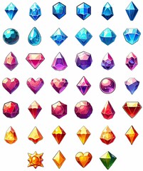 Gems Icons Fantasy RPG Game Inventory Pack 