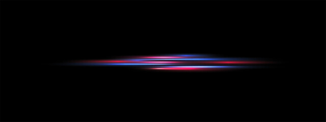 Red blue Laser beam, Glowing parallel light lines, Shine rays, neon abstract banner with on black background  . Futuristic divider overlay eps png