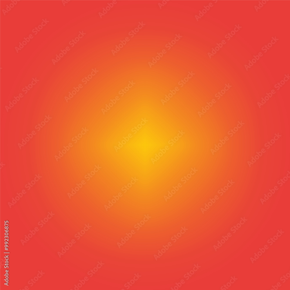 Poster sunburst gradient. yellow center glow. red outer edge. radiant vector shape.