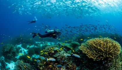 Fototapeta premium School of Fish Underwater