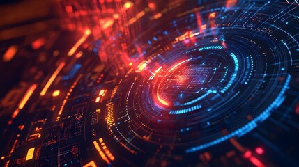 Obraz premium great light futuristic computer technology business background.