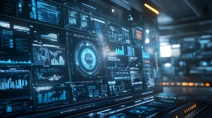 Fototapeta premium great light futuristic computer technology business background.