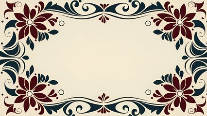 Elegant Floral Frame Border for Design and Decoration