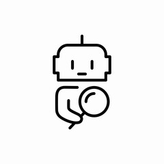 robot searching icon sign vector