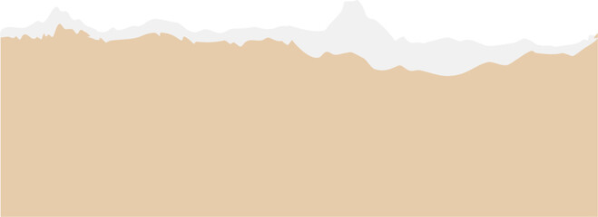 Ripped paper illustration. Scrapbook paper. Brown paper decoration.