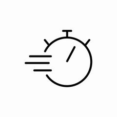 stopwatch chronometer fast time icon sign vector