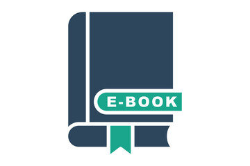 Ebook icon. solid icon style. icon related to online course. education elements vector illustration