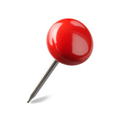 red push pin isolated on transparent background. png