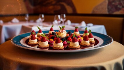 dessert platter on plate 