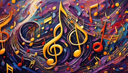 musical colorful background