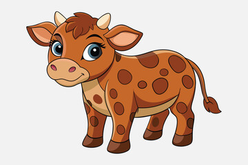 Obraz premium A Beautiful cow vector illustration