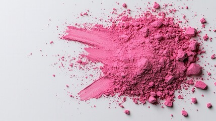 Fototapeta premium Pink Makeup Powder Texture on White Background