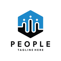 people logo design template vector illustration