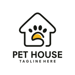 pet house logo design template vector illustration