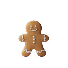 A smiling gingerbread man cookie