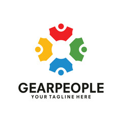 gear logo design template illustration vector