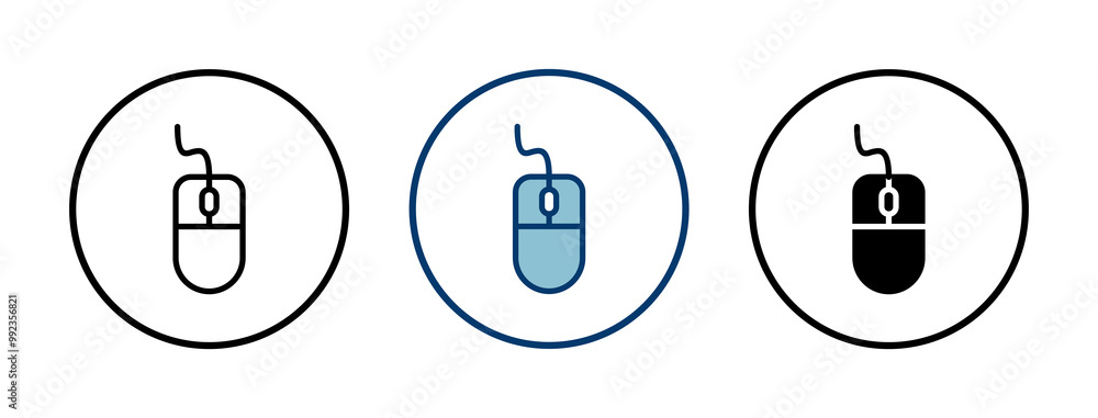 Poster computer mouse icon vector isolated on white background. computer mouse vector icon