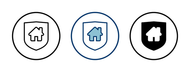 Home insurance icon vector isolated on white background. home protection icon