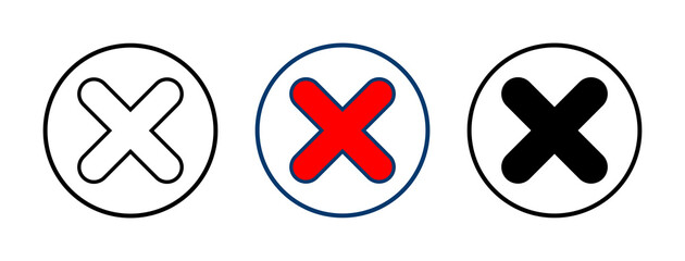 Fototapeta premium Close icon vector isolated on white background. Delete icon. remove, cancel, exit symbol