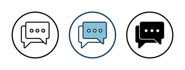 Chat icon vector isolated on white background. Chat vector icon. Speech bubble. message. contact us