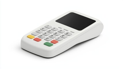 Modern White POS Terminal for Secure Digital Transactions in Retail and Business Environments