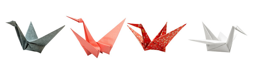 Colorful Origami Cranes For Art and Decoration