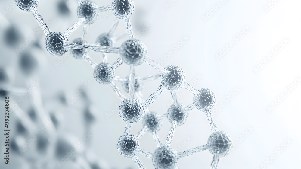 Poster abstract 3d rendering of a molecular structure