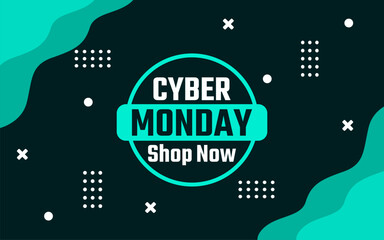 Cyber Monday Sale Promotion With Stylish Modern Design