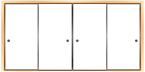 黒色の襖フレーム　４枚