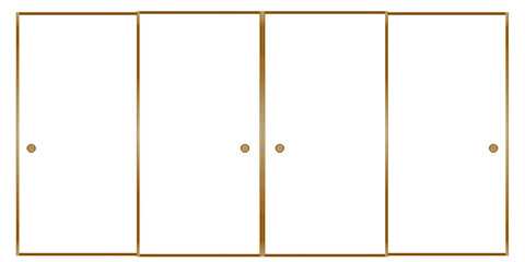 茶色の襖フレーム　４枚