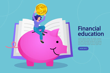 business person with piggy bank