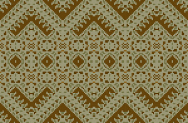 Squares Tribal Ethnic Patternfolk Embroidery, Aztec Geometric Ornament Print. Design for Carpet, Wallpaper, Clothing, Wrapping, Fabric