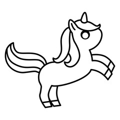 Cute Cartoon Unicorn Icon